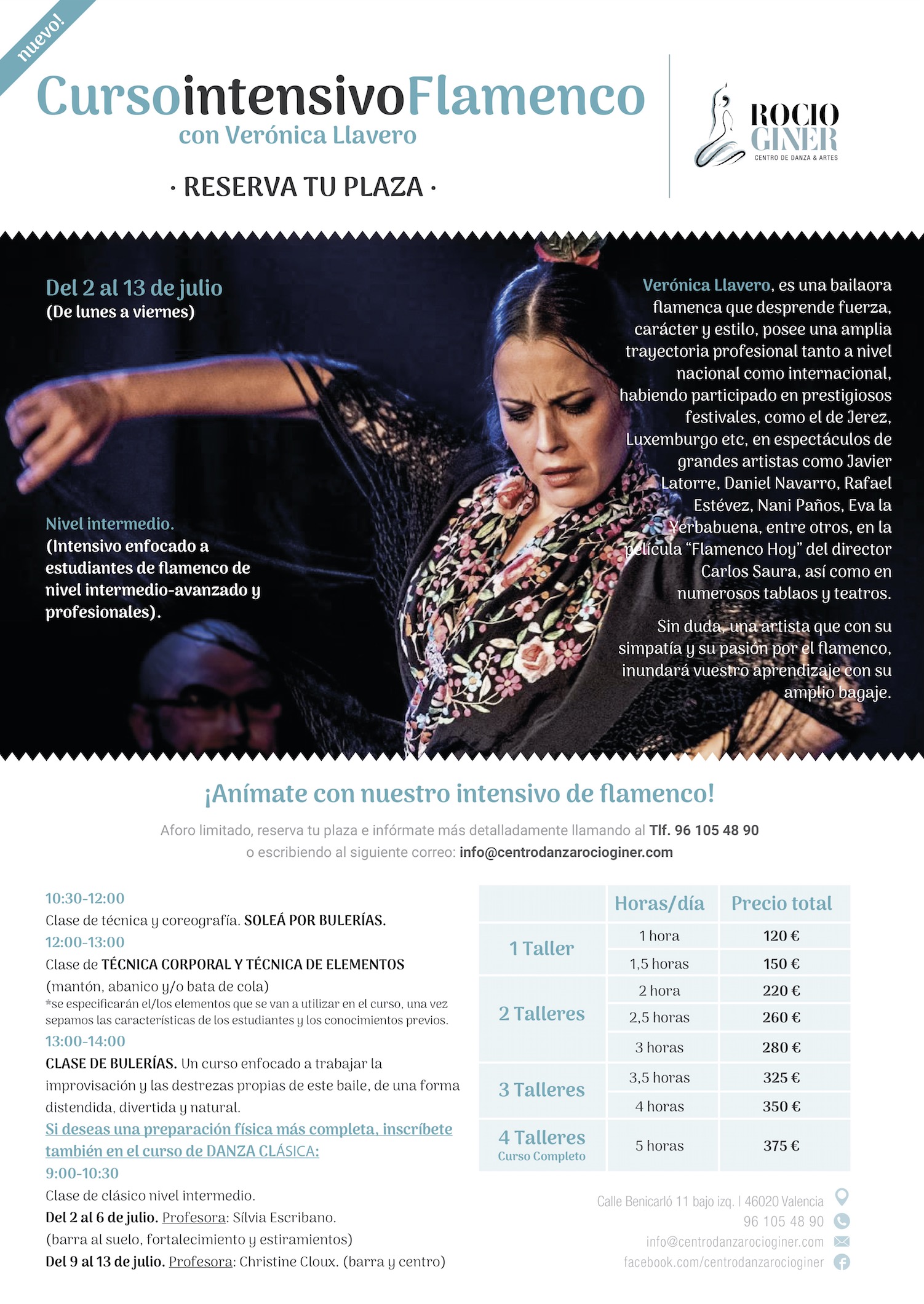 curso intensivo flamenco Valencia